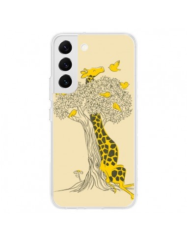 Coque Samsung Galaxy S22 5G Girafe Amis Oiseaux - Jay Fleck