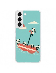 Coque Samsung Galaxy S22 5G Parapluie Flottant Panda -...