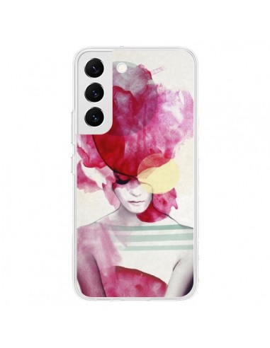 Coque Samsung Galaxy S22 5G Bright Pink Portrait Femme - Jenny Liz Rome