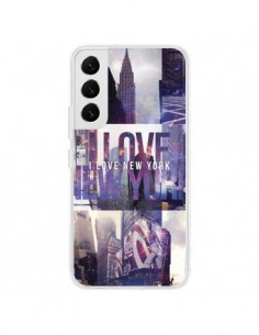 Coque Samsung Galaxy S22 5G I love New Yorck City violet...