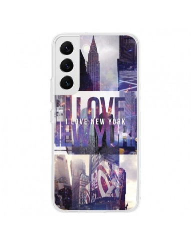 Coque Samsung Galaxy S22 5G I love New Yorck City violet - Javier Martinez