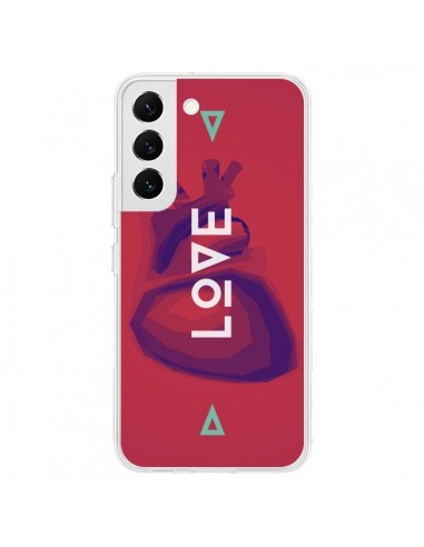 Coque Samsung Galaxy S22 5G Love Coeur Triangle Amour - Javier Martinez