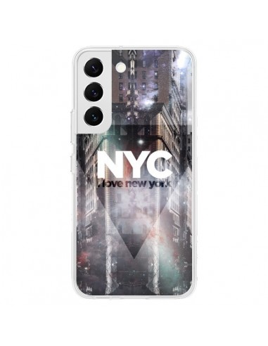 Coque Samsung Galaxy S22 5G I Love New York City Violet - Javier Martinez