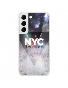 Coque Samsung Galaxy S22 5G I Love New York City Bleu -...