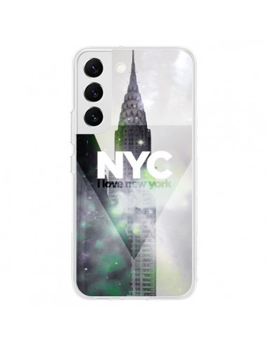 Coque Samsung Galaxy S22 5G I Love New York City Gris Violet Vert - Javier Martinez