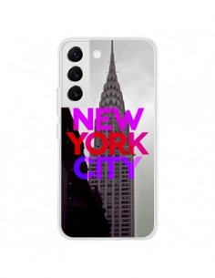 Coque Samsung Galaxy S22 5G New York City Rose Rouge -...