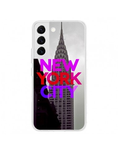 Coque Samsung Galaxy S22 5G New York City Rose Rouge - Javier Martinez