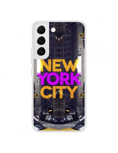 Coque Samsung Galaxy S22 5G New York City Orange Violet - Javier Martinez