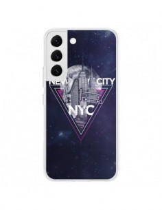 Coque Samsung Galaxy S22 5G New York City Triangle Rose -...
