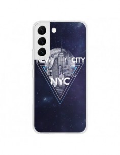 Coque Samsung Galaxy S22 5G New York City Triangle Bleu -...