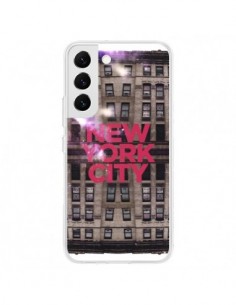 Coque Samsung Galaxy S22 5G New York City Buildings Rouge...