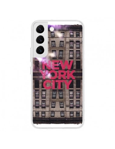 Coque Samsung Galaxy S22 5G New York City Buildings Rouge - Javier Martinez