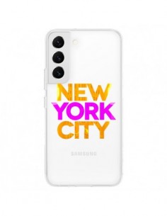 Coque Samsung Galaxy S22 5G New York City NYC Orange Rose...
