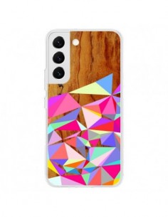 Coque Samsung Galaxy S22 5G Wooden Multi Geo Bois Azteque...