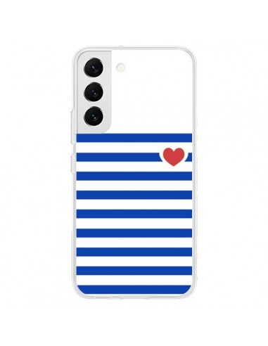 Coque Samsung Galaxy S22 5G Mariniere Coeur - Jonathan Perez