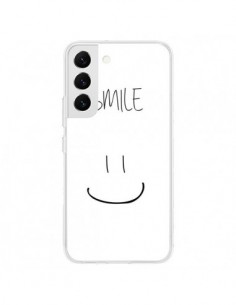Coque Samsung Galaxy S22 5G Smile Souriez en Blanc -...