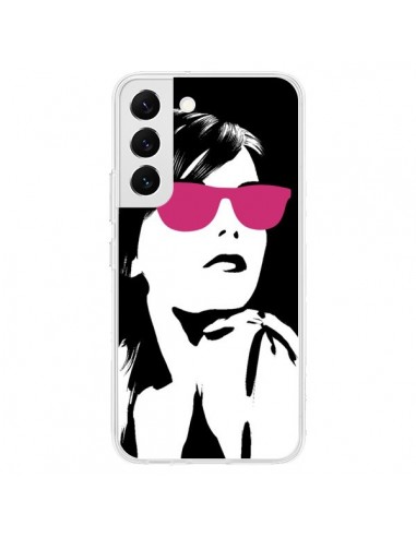 Coque Samsung Galaxy S22 5G Fille Lunettes Roses - Jonathan Perez