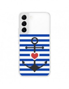 Coque Samsung Galaxy S22 5G Mariniere Ancre Marin Coeur...