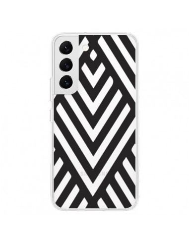 Coque Samsung Galaxy S22 5G Geometric Azteque Noir Transparente - Dricia Do