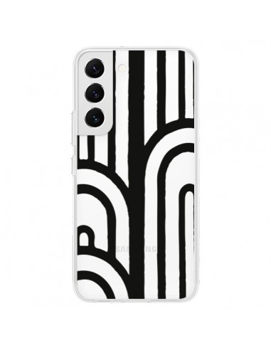 Coque Samsung Galaxy S22 5G Geometric Noir Transparente - Dricia Do