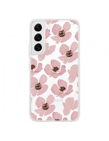 Coque Samsung Galaxy S22 5G Fleurs Roses Flower Transparente - Dricia Do