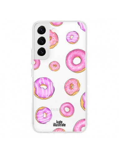 Coque Samsung Galaxy S22 5G Pink Donuts Rose Transparente - kateillustrate