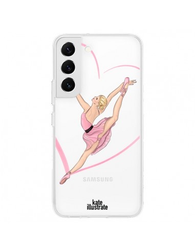 Coque Samsung Galaxy S22 5G Ballerina Jump In The Air Ballerine Danseuse Transparente - kateillustrate