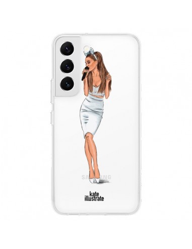 Coque Samsung Galaxy S22 5G Ice Queen Ariana Grande Chanteuse Singer Transparente - kateillustrate