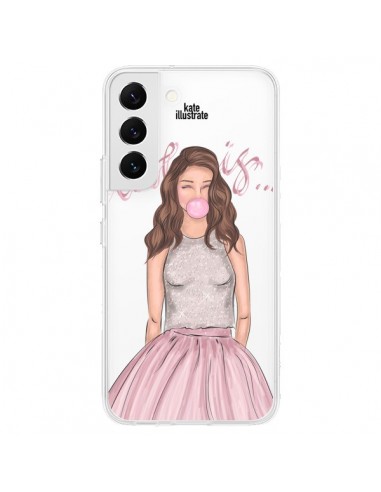 Coque Samsung Galaxy S22 5G Bubble Girl Tiffany Rose Transparente - kateillustrate