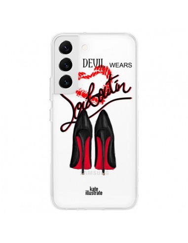 Coque Samsung Galaxy S22 5G The Devil Wears Shoes Demon Chaussures Transparente - kateillustrate