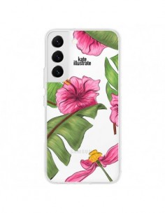 Coque Samsung Galaxy S22 5G Tropical Leaves Fleurs...