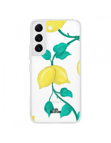 Coque Samsung Galaxy S22 5G Lemons Citrons Transparente - kateillustrate