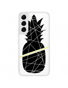 Coque Samsung Galaxy S22 5G Ananas Noir Transparente -...