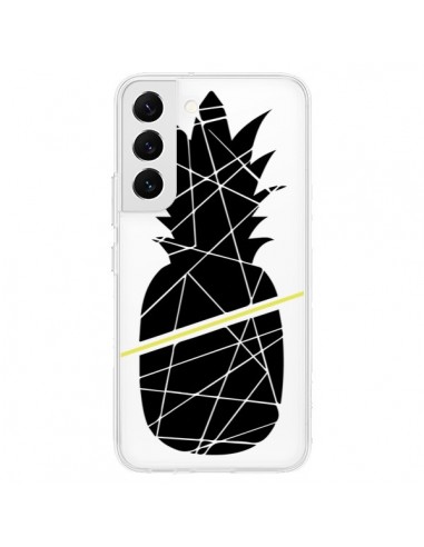 Coque Samsung Galaxy S22 5G Ananas Noir Transparente - Koura-Rosy Kane