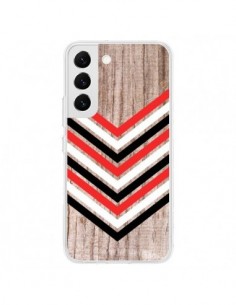 Coque Samsung Galaxy S22 5G Tribal Aztèque Bois Wood...