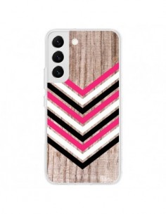 Coque Samsung Galaxy S22 5G Tribal Aztèque Bois Wood...