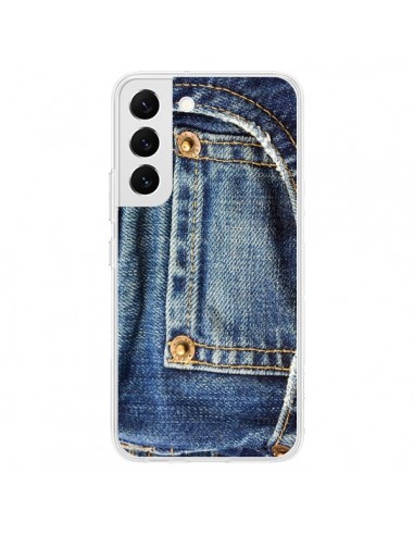 Coque Samsung Galaxy S22 5G Jean Bleu Vintage - Laetitia