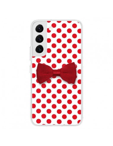 Coque Samsung Galaxy S22 5G Noeud Papillon Rouge Girly Bow Tie - Laetitia