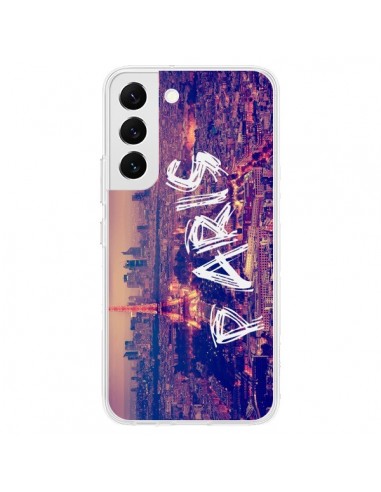 Coque Samsung Galaxy S22 5G Paris Tour Eiffel Tower Nuit - Laetitia