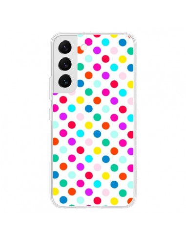 Coque Samsung Galaxy S22 5G Pois Multicolores - Laetitia