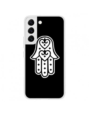 Coque Samsung Galaxy S22 5G Main de Fatma Oeil Noir - Laetitia