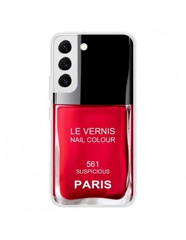 Coque Samsung Galaxy S22 5G Vernis Paris Suspicious Rouge - Laetitia