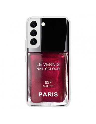 Coque Samsung Galaxy S22 5G Vernis Paris Malice Violet - Laetitia