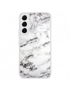 Coque Samsung Galaxy S22 5G Marbre Marble Blanc White -...