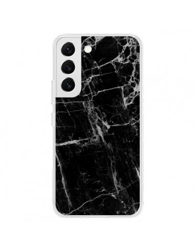 Coque Samsung Galaxy S22 5G Marbre Marble Noir Black - Laetitia