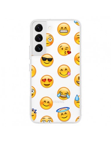 Coque Samsung Galaxy S22 5G Smiley Emoticone Emoji Transparente - Laetitia