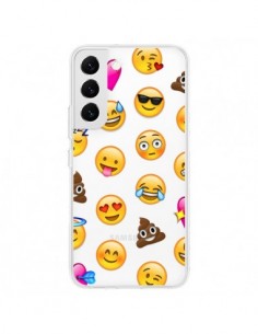 Coque Samsung Galaxy S22 5G Emoticone Emoji Transparente...