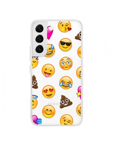 Coque Samsung Galaxy S22 5G Emoticone Emoji Transparente - Laetitia
