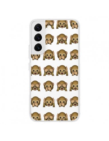 Coque Samsung Galaxy S22 5G Singe Monkey Emoticone Emoji Transparente - Laetitia