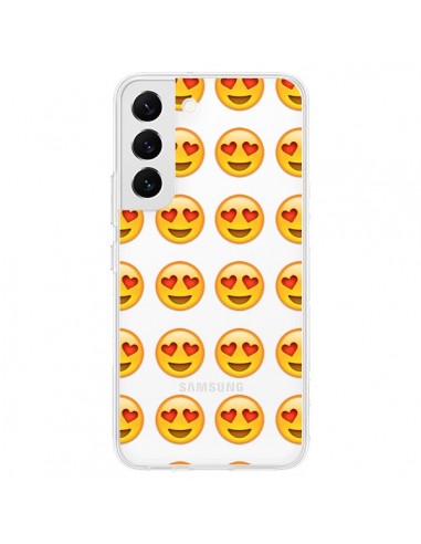 Coque Samsung Galaxy S22 5G Love Amoureux Smiley Emoticone Emoji Transparente - Laetitia